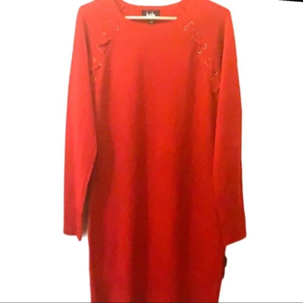 NWT Downtime Red sweater Dress by: BY&BY size Lg.